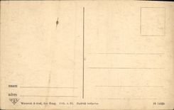 Ciervos de Haag Hortenkamp de la guarida de la POSTAL de la VENDIMIA