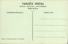 POSTAL San Sebastian Isla Santa Clara Babia Desde Igueldo de la VENDIMIA