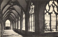 VINTAGE POSTCARD Basel Kreuzgang im Munster