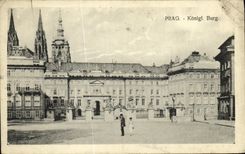 Burg de Prag Konigl de la POSTAL de la VENDIMIA
