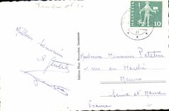 VINTAGE POSTCARD Castle D Oex since the terrace Of Church