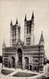 VINTAGE POSTCARD Lincoln cathedral West face
