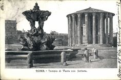 CPA Roma Tempio di Vesta con fontana