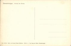 VINTAGE POSTCARD Oberammergau Innres der Kirche