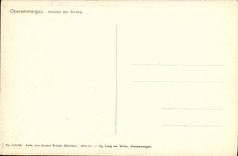 VINTAGE POSTCARD Oberammergau Inneres der Kirche