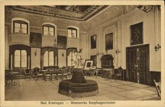 VINTAGE POSTCARD Bad kissingen Bismarcks Empfangszimmer