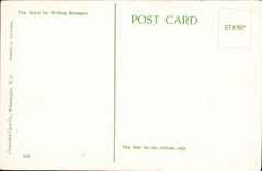 VINTAGE POSTCARD Hand Fan in Hall Congressional Libbary Washington