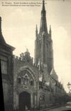 VINTAGE POSTCARD Bruges Gruuthuse Museum and Notre Dame arrow