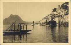 VINTAGE POSTCARD Lago di Lugano Gandria