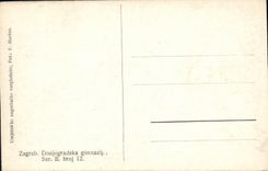 VINTAGE POSTCARD Zagreb Donjogradska gimnazij