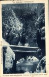 VINTAGE POSTCARD Road of the Great Narrow parts Bridge on Vernaison under Vercors snow