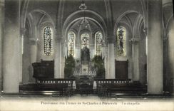 VINTAGE POSTCARD Pensionnat Ladies of St Charles has Peruwelz La Chapelle