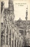 VINTAGE POSTCARD a saluto dal Duomo di Milano