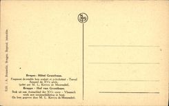 VINTAGE POSTCARD Bruges Hotel Gruuthuse Fragment of retable wood carves and polychrome Flemish Travail