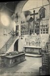 VINTAGE POSTCARD Bruges L Interior of L Church of Jerusalem