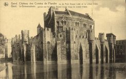 VINTAGE POSTCARD Glove Castle of the Counts de Flandre