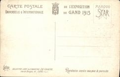 Feria de mundo de la POSTAL de la VENDIMIA de Gante 1913 el paladar de L agricultura y horticultura francesa