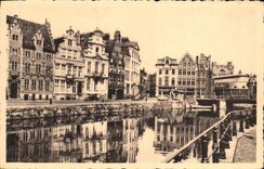 VINTAGE POSTCARD Ghent Quay with Corns