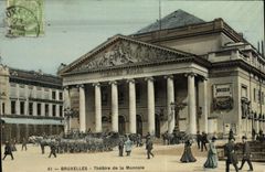 Teatro de Bruselas de la POSTAL de la VENDIMIA de Monnale