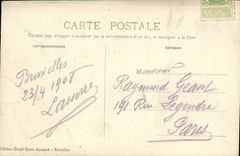 Teatro de Bruselas de la POSTAL de la VENDIMIA de Monnale