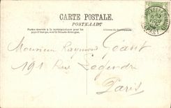 POSTAL Bruselas de la VENDIMIA estatua de Goldefroid de Bouillon