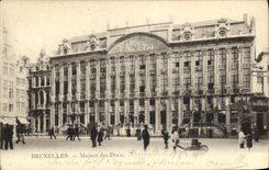 Casa de Bruselas de la POSTAL de la VENDIMIA de los duques
