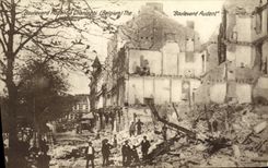 VINTAGE POSTCARD Boulevard Audent has Charleroi Militaria