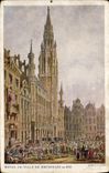 Ayuntamiento de la POSTAL de la VENDIMIA Bruselas en 1833