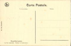 VINTAGE POSTCARD Brussels Laeken the Japanese Tower Office of the Conservative