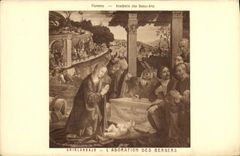 CPA Florence Academie des Beaux Arts Ghirlandaio L Adoration des Bergers