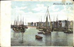 CPA Blankenberghe Le Port Bateaux