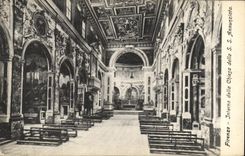 CPA Firenze Intero della Chiesa della S S Annunziata