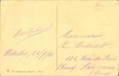 VINTAGE POSTCARD Waterloo French Monument