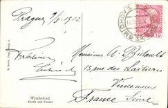 VINTAGE POSTCARD Wyschehrad Kirche und tunnel