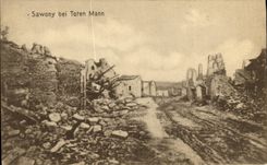 VINTAGE POSTCARD Sawony EIB Toten Mann Militaria