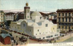 POSTAL Argel de la VENDIMIA la mezquita Dieman Djedid
