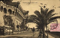 Tranvia de Genova Corso Aurelio Saffi de la POSTAL de la VENDIMIA