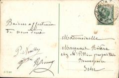 Barcos de Federico Guglielmo del pez gordo del Al de Genova de la POSTAL de la VENDIMIA