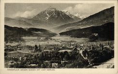 VINTAGE POSTCARD Innsbruck Gegen Suden MIT Der Serles
