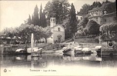 POSTAL Lago Tremezzo di Como de la VENDIMIA