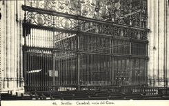 VINTAGE POSTCARD Sevilla Catedral Verja Del Coro