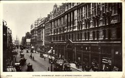 CPA Strand Showing St Mary Le Strand Church London