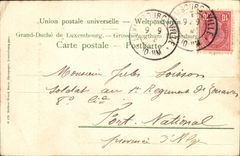 VINTAGE POSTCARD Luxembourg Descent of Fetschenhof Roman Tower