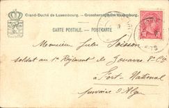 VINTAGE POSTCARD Descent of Clausen and ruin of L Old Castle on the Luxembourg Glass of bier