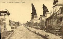 VINTAGE POSTCARD the Way of the Tombs has Pompei