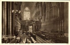 CPA The Choir Looking West Westminster Abbey london 