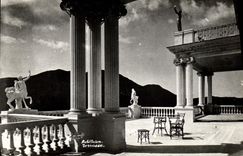 VINTAGE POSTCARD Achilleion Terrace