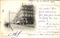 Bulevar del hotel D Europa Carnot de Argel de la POSTAL de la VENDIMIA