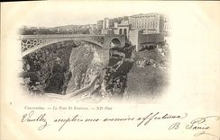POSTAL Constantina de la VENDIMIA el EL Kantara del puente