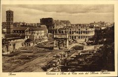 CPA Roma Colosseo e Arco di Tito visto dal Monte Palatino